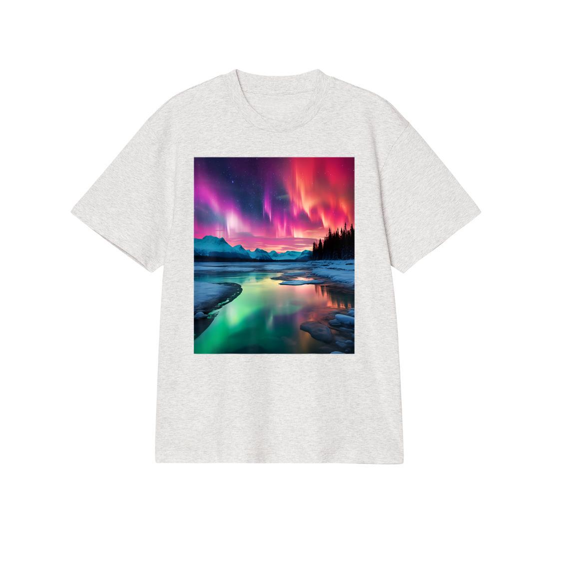 Alaska Landscape Aurora Borealis Northern Lights Vacay Merch T-Shirt
