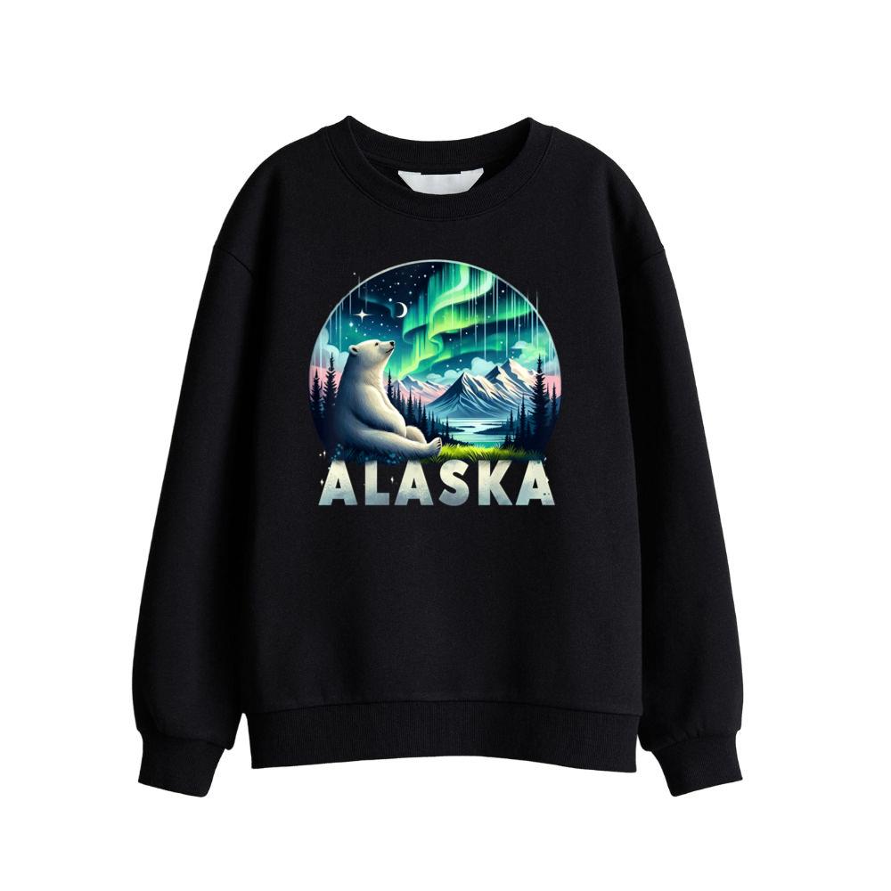 Alaska Northern Lights Aurora Viewing Vacation Alaska Trip Sweatshirt