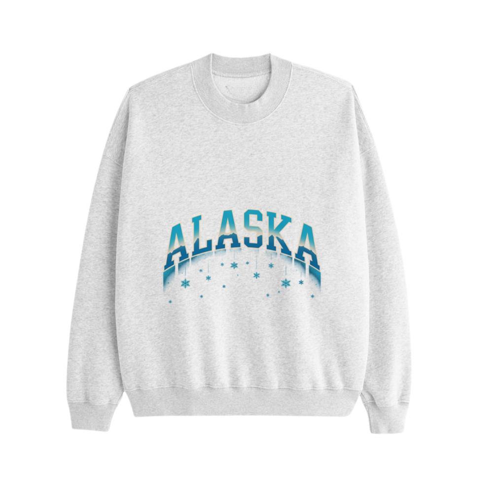 Alaska Retro Mountain Adventure Travel Graphic Sweatshirt