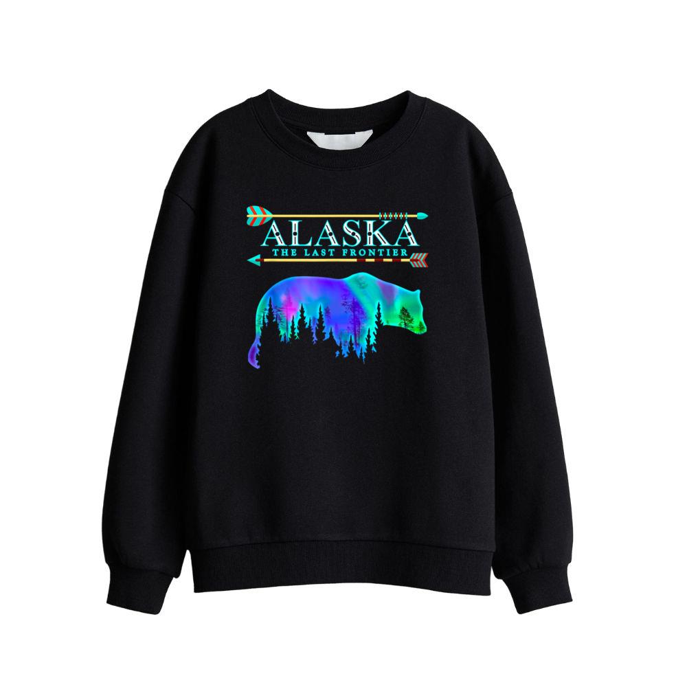 Alaska State Pride Alaska Northern Lights Alaskan Bear Sweatshirt