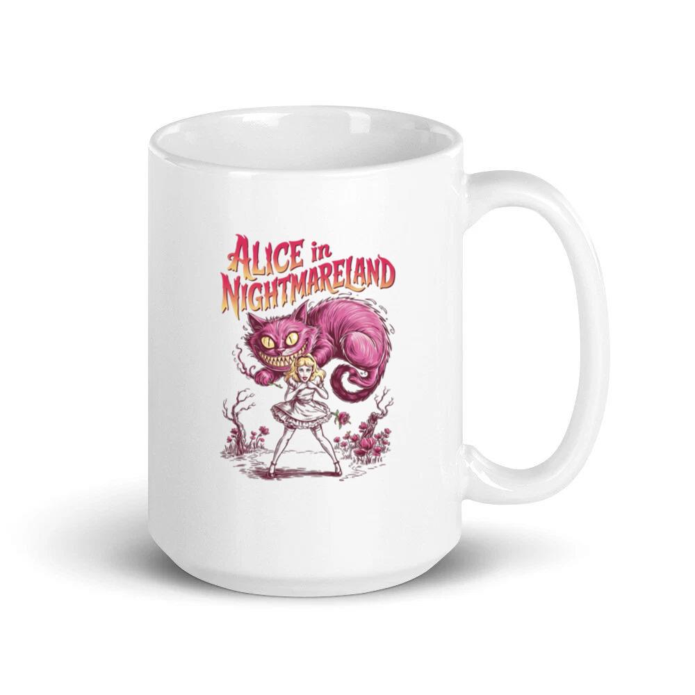 Alice in Nightmareland Creepy Cat Wonderland Style Mug