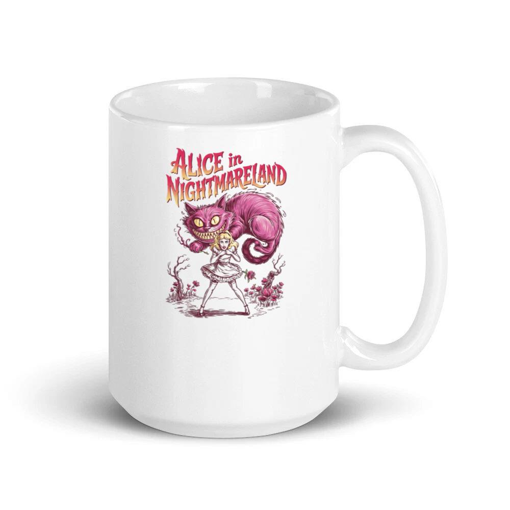 Alice in Nightmareland Creepy Cat Wonderland Style Mug
