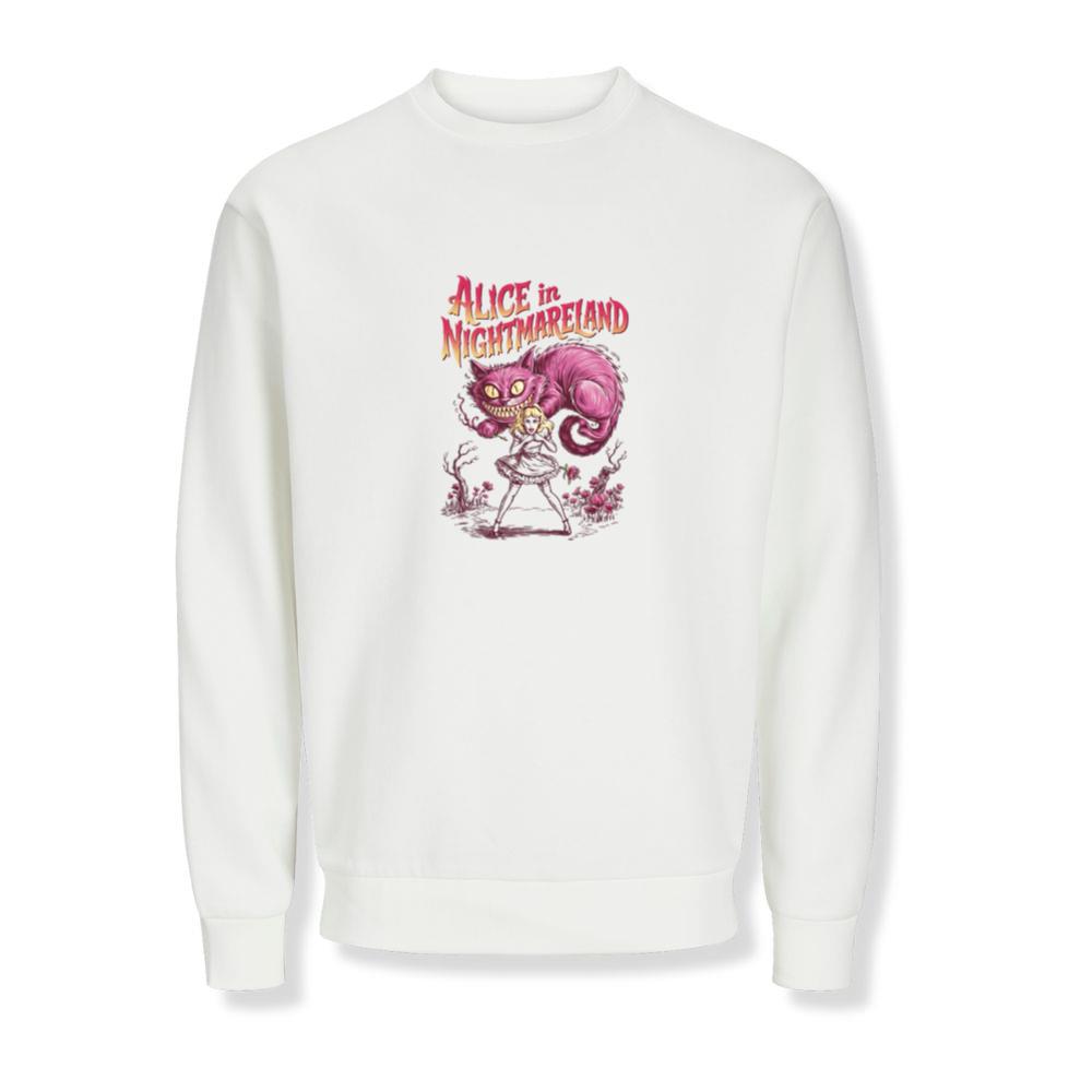 Alice in Nightmareland Creepy Cat Wonderland Style Sweatshirts