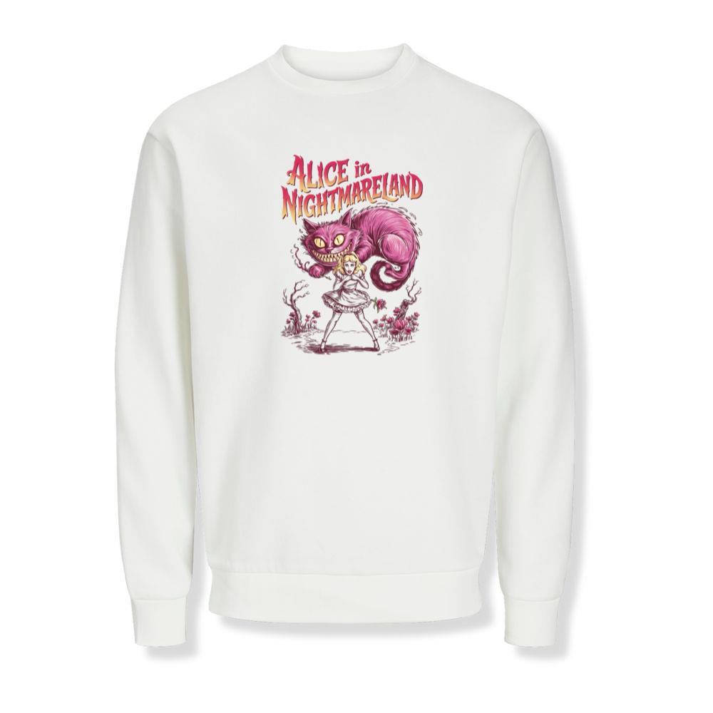 Alice in Nightmareland Creepy Cat Wonderland Style Sweatshirts