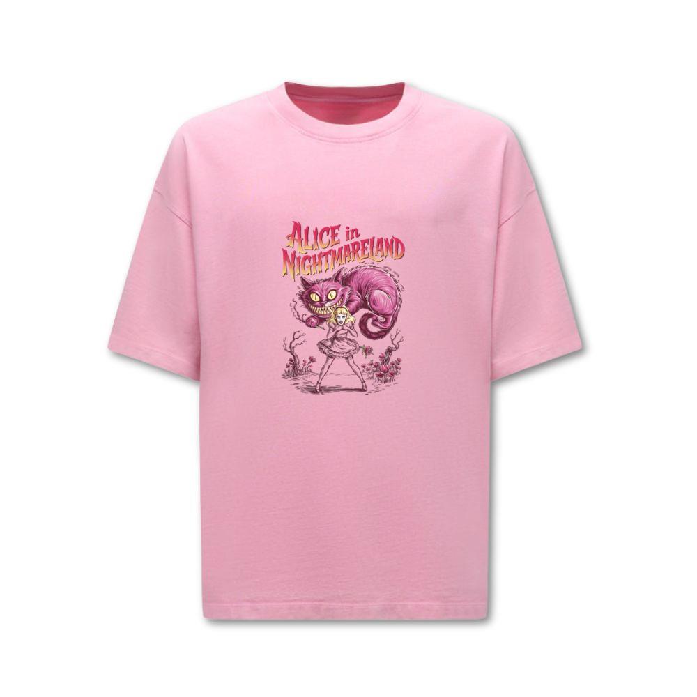 Alice in Nightmareland Creepy Cat Wonderland Style T-Shirt