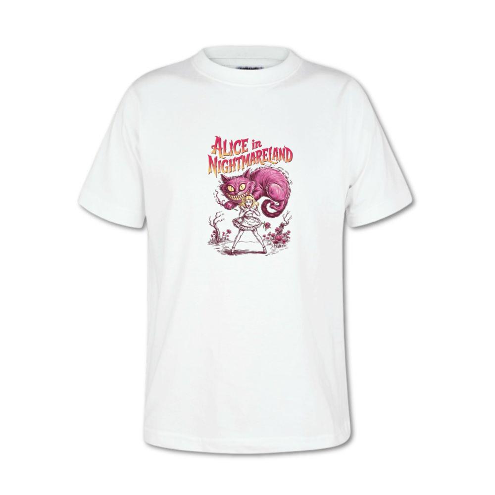 Alice in Nightmareland Creepy Cat Wonderland Style T-Shirt
