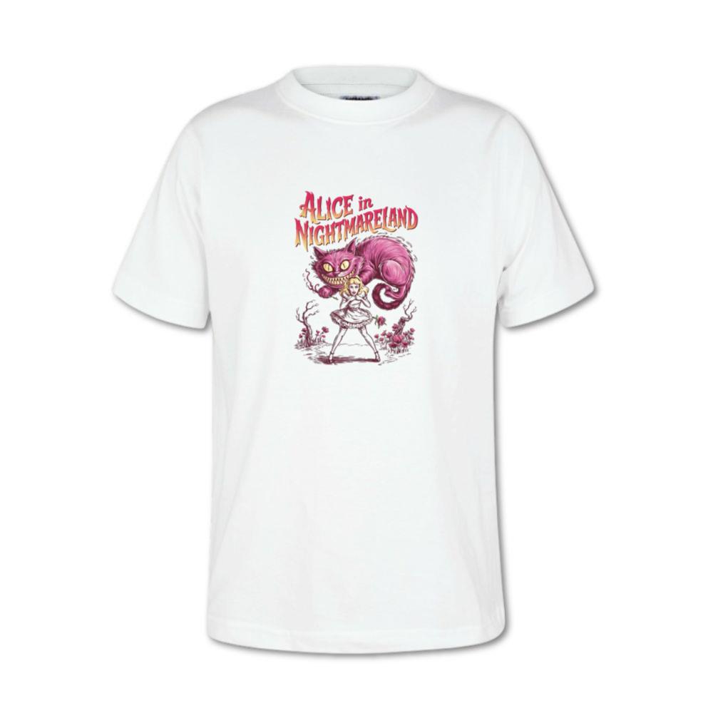 Alice in Nightmareland Creepy Cat Wonderland Style T-Shirt