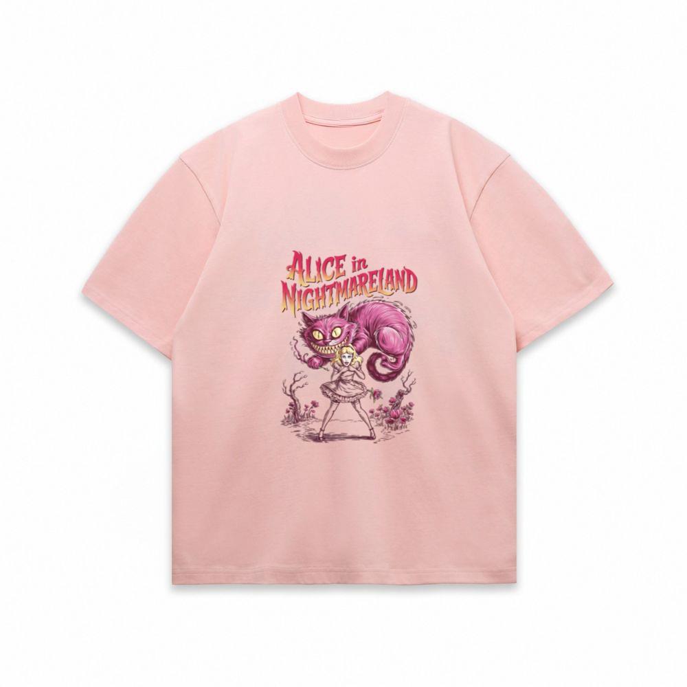 Alice in Nightmareland Creepy Cat Wonderland Style T-Shirt