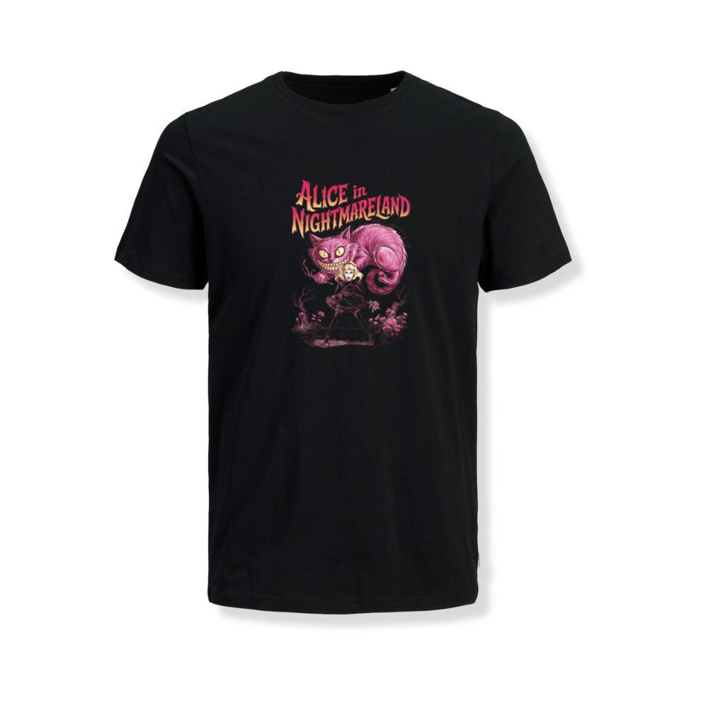 Alice in Nightmareland Creepy Cat Wonderland Style T-Shirt