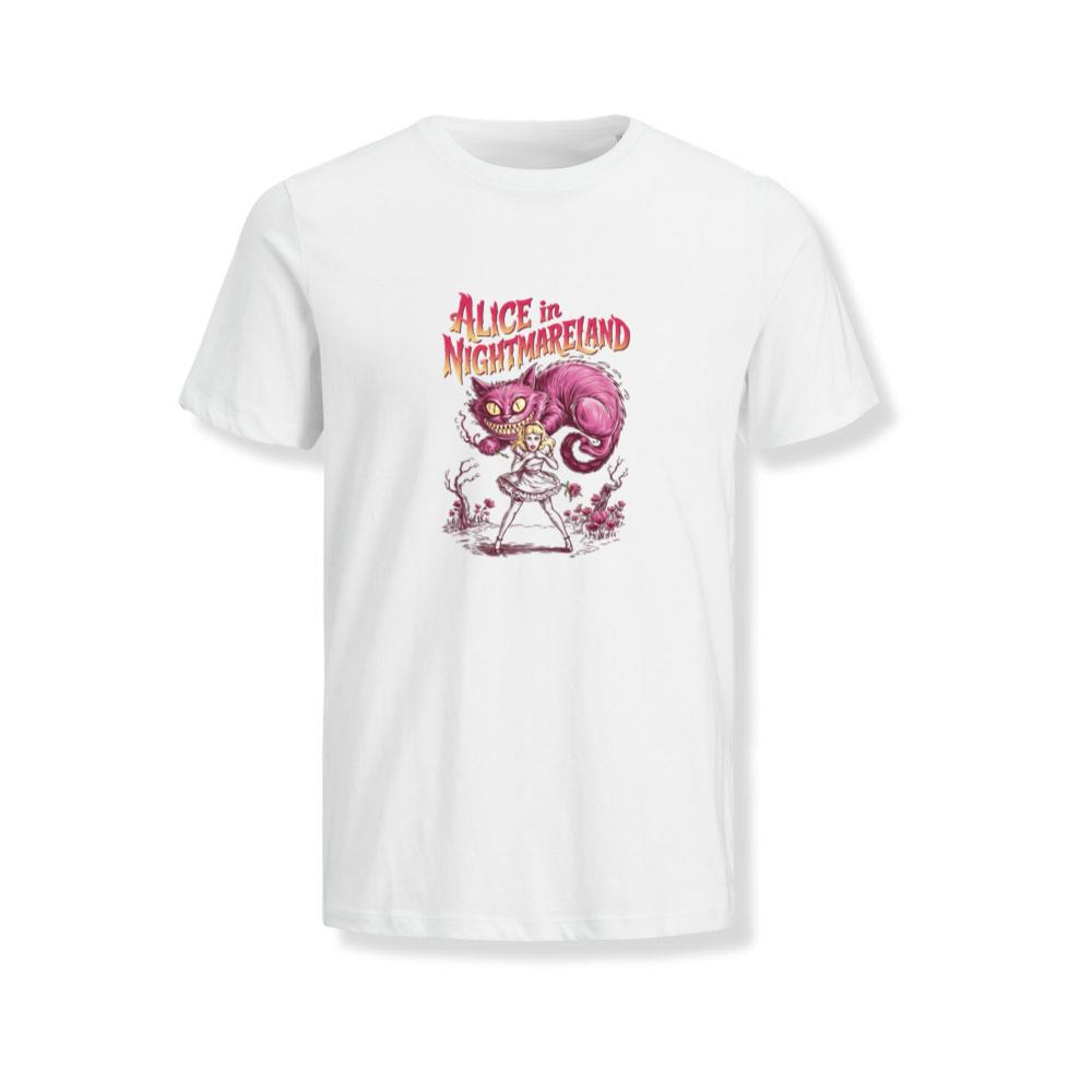 Alice in Nightmareland Creepy Cat Wonderland Style T-Shirt