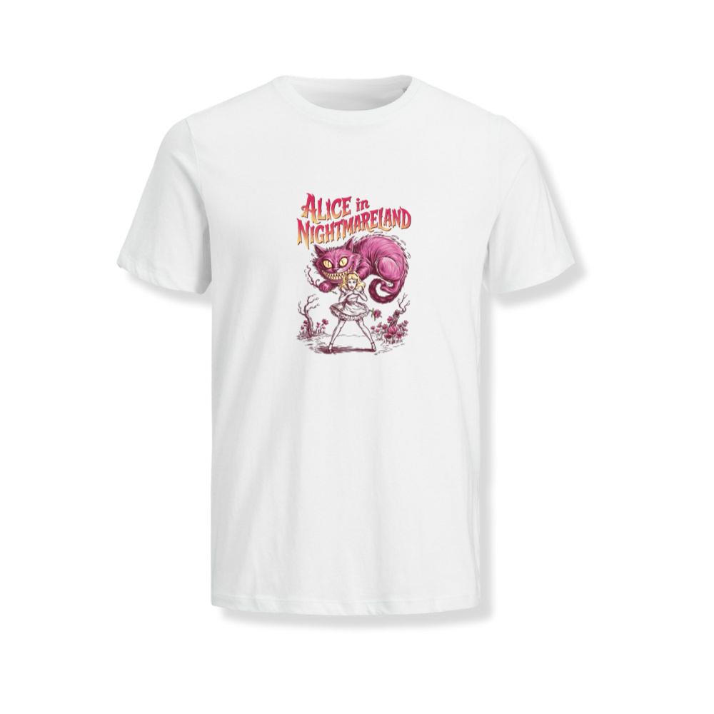 Alice in Nightmareland Creepy Cat Wonderland Style T-Shirts