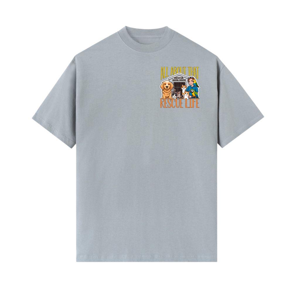 All About That Rescue Life Animal Shelter Pet Adoption Gift T-Shirt - Image 2