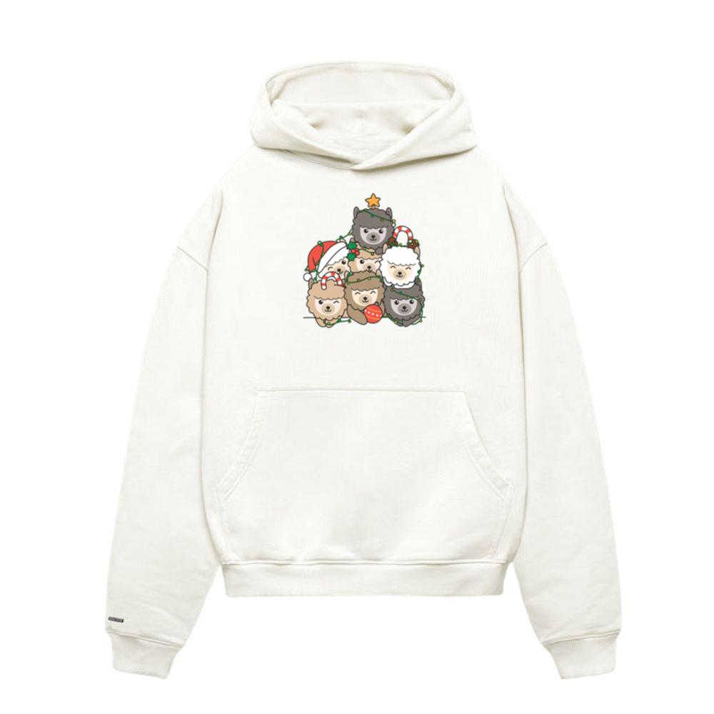 Alpaca Christmas Tree Funny Animal Christmas Hoodie