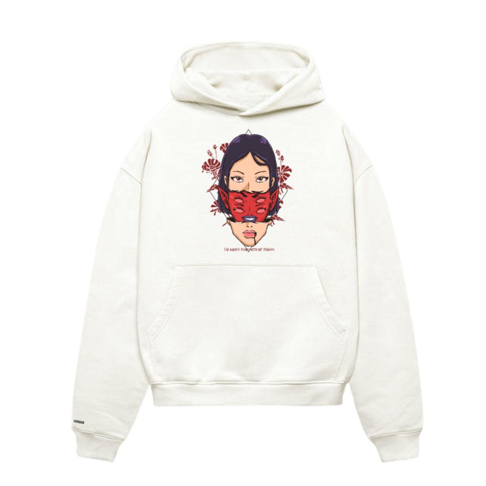 Always Down With My Demon Devil Anime Sata Gothic Hoodie
