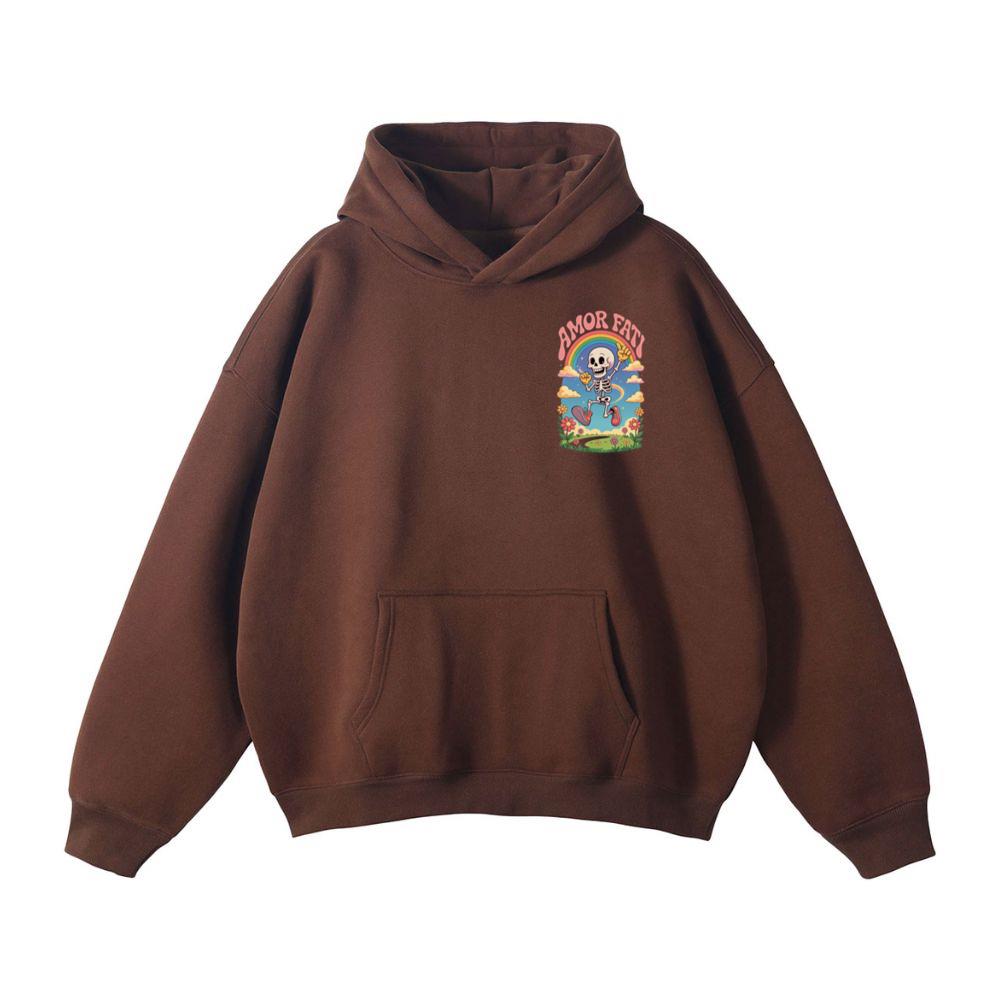 Amor Fati Skeleton Rainbow Artwork for Dreamy and Positive Souls Hoodie - Image 2