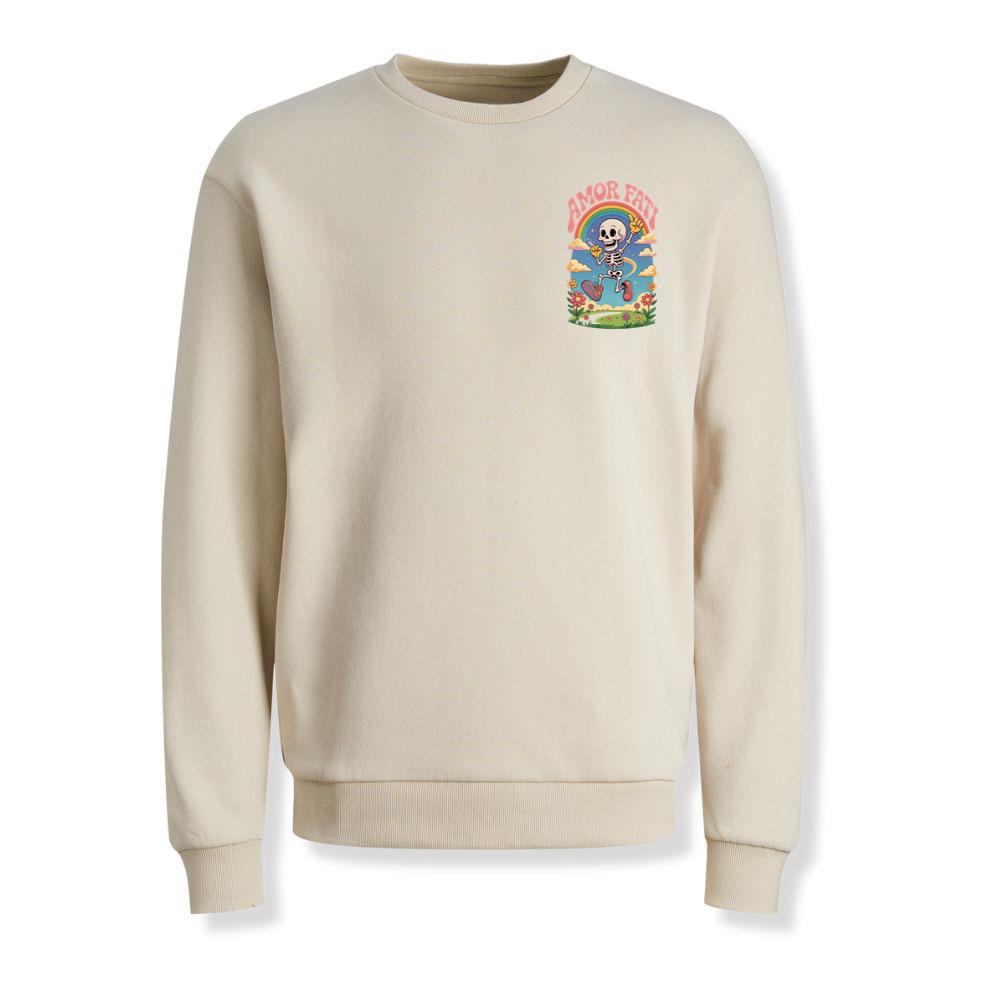 Amor Fati Skeleton Rainbow Artwork for Dreamy and Positive Souls Sweatshirts - Image 3