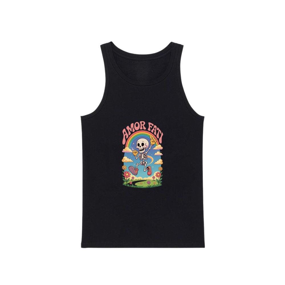 Amor Fati Skeleton Rainbow Artwork for Dreamy and Positive Souls TankTop Men