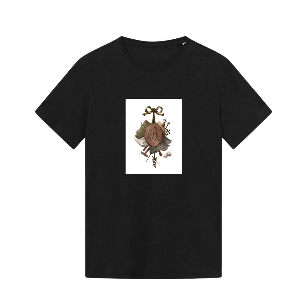 An Antique Illustration with Symbolic Objects and Ribbon T-Shirts