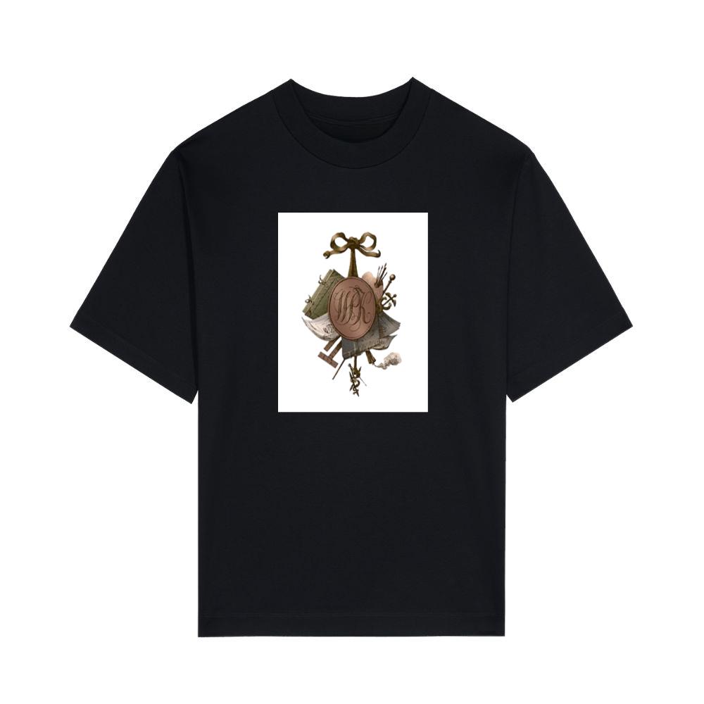 An Antique Illustration with Symbolic Objects and Ribbon T-Shirts
