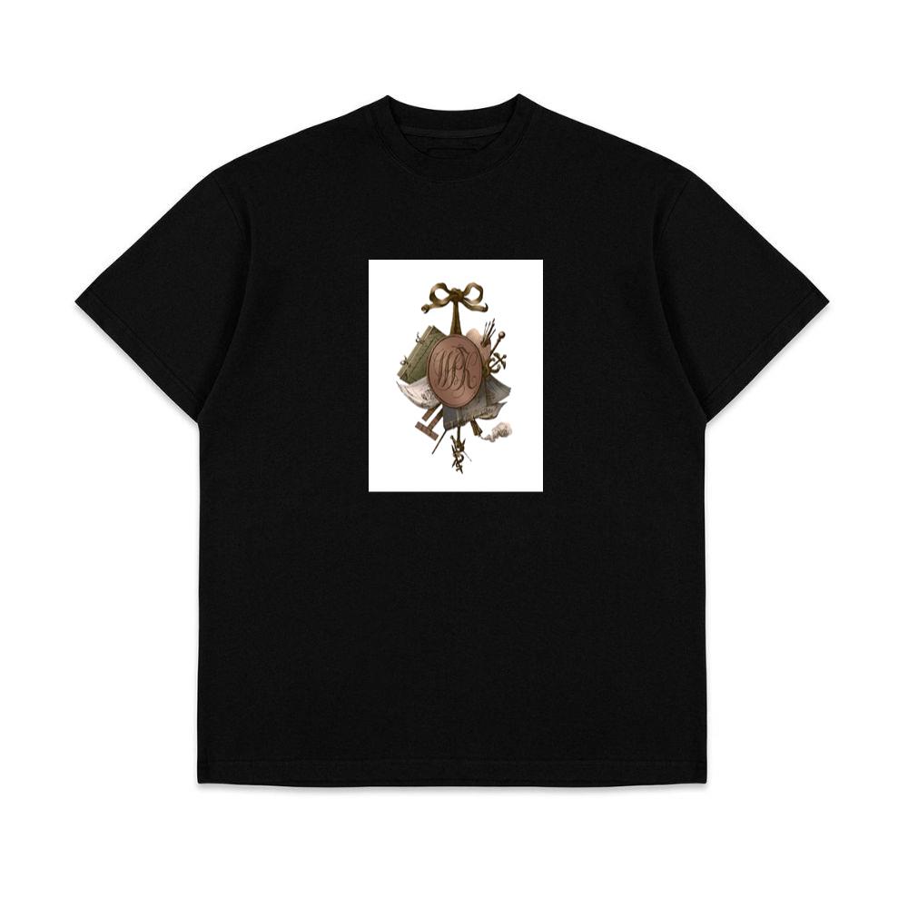 An Antique Illustration with Symbolic Objects and Ribbon T-Shirts