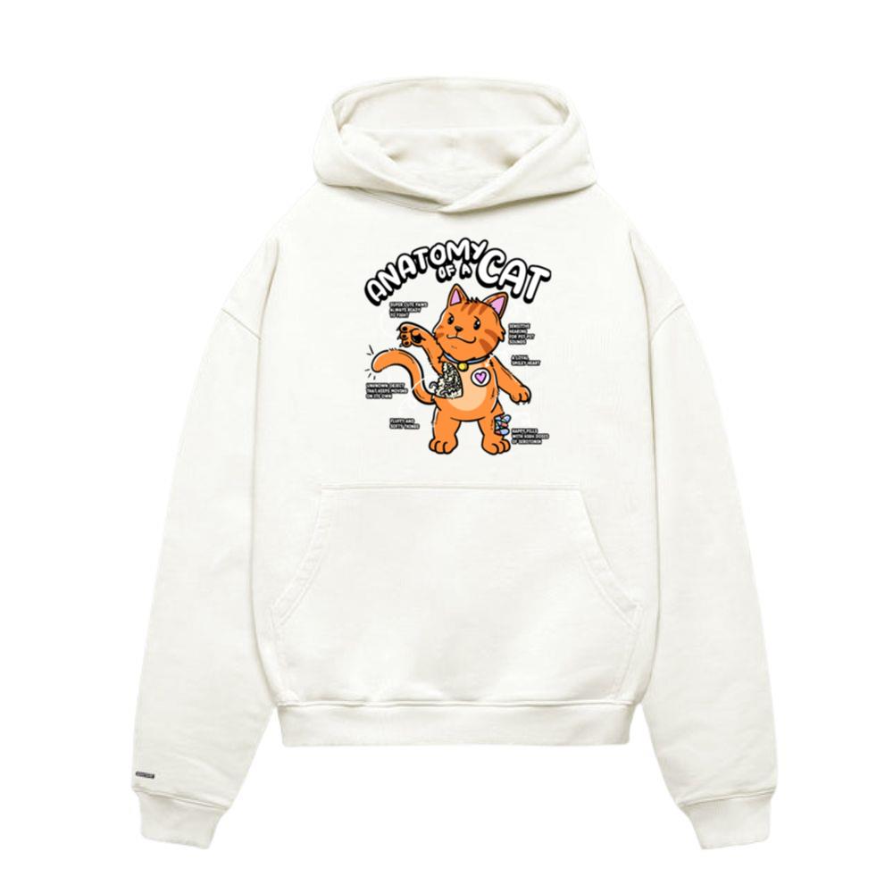 Anatomy of a Cat Cute Paws Serotonin Animal Hoodie