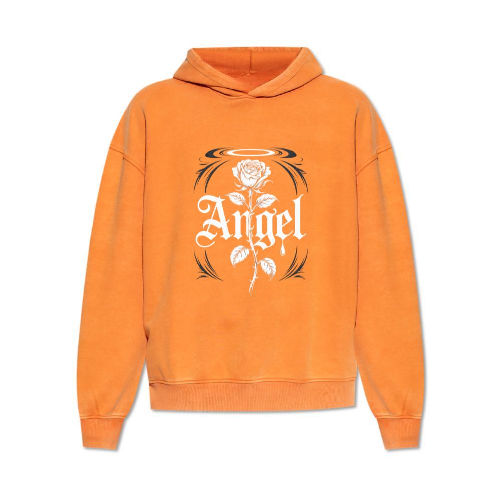 Angel Rose Floral Gothic Typography Design Hoodie