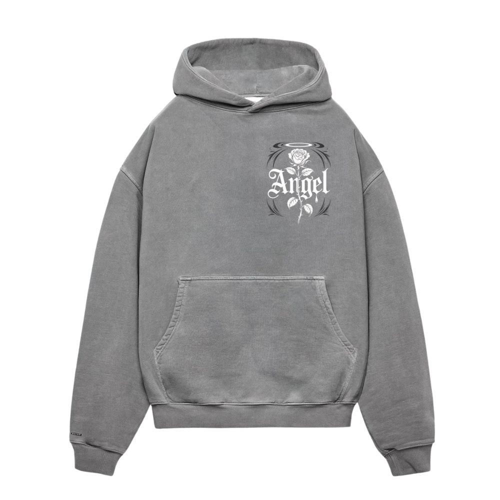 Angel Rose Floral Gothic Typography Design Hoodies