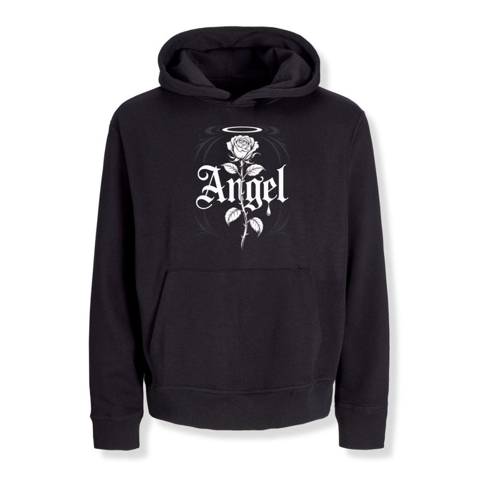Angel Rose Floral Gothic Typography Design Hoodies