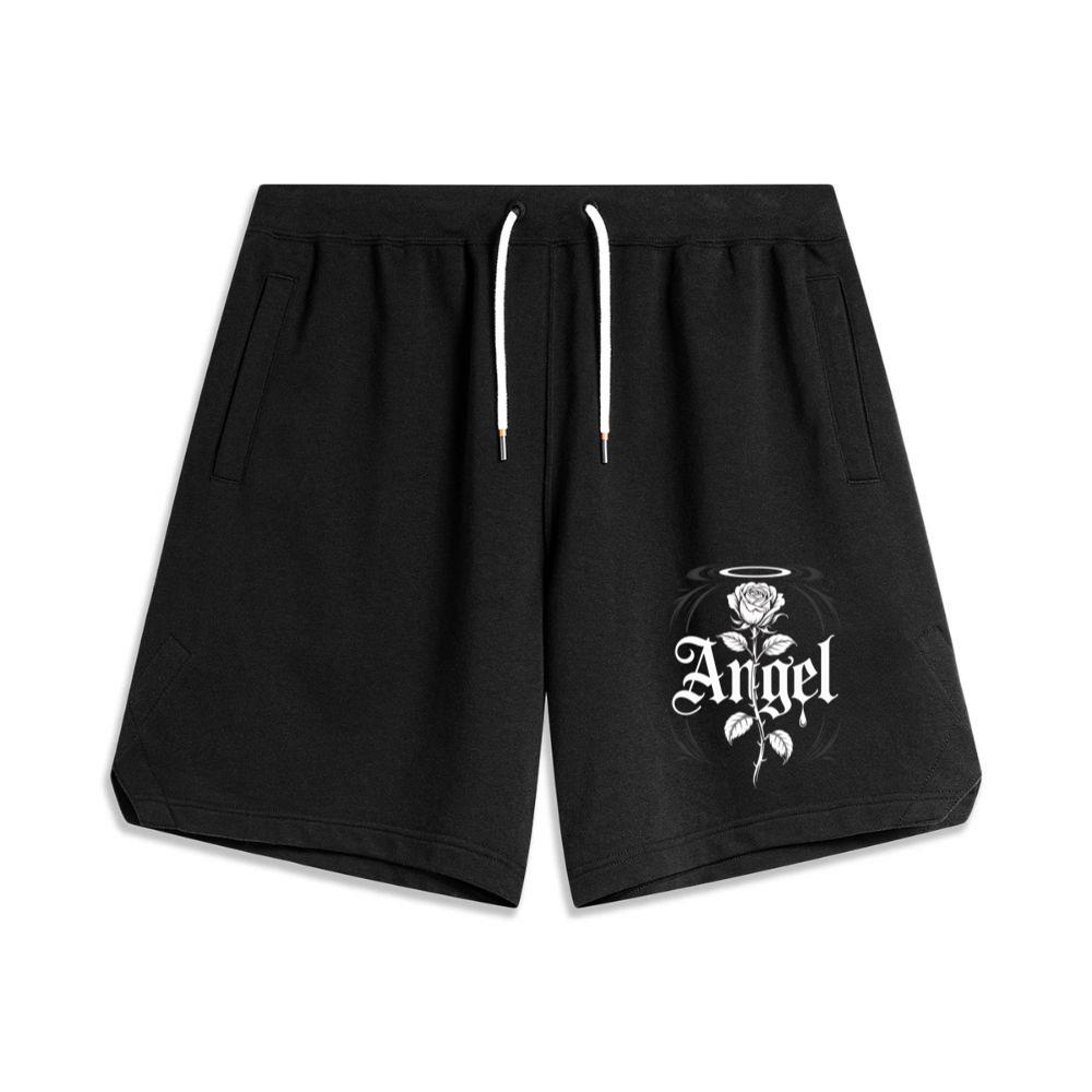 Angel Rose Floral Gothic Typography Design Short