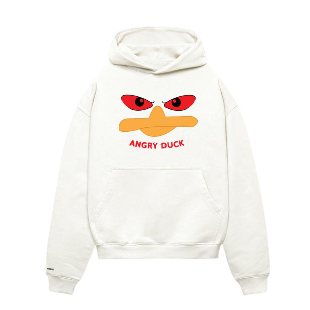 Angry bird animal duck cartoon funny style. Hoodie