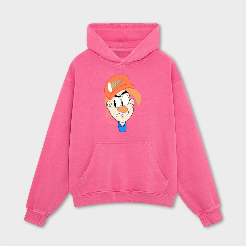 Angry Boy Wearing Orange Cap Hoodies