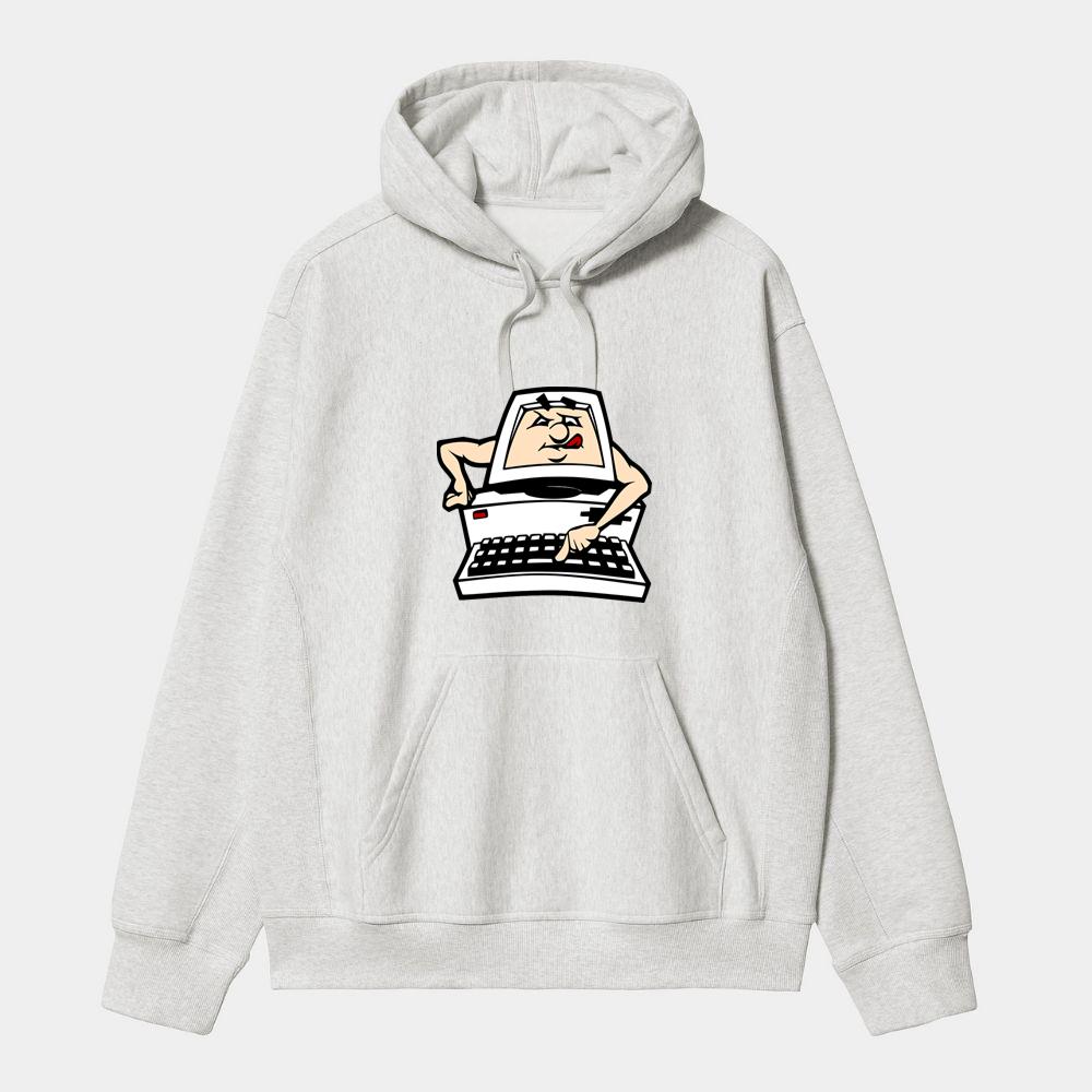 Angry Cartoon Computer Typing Fast Hoodie