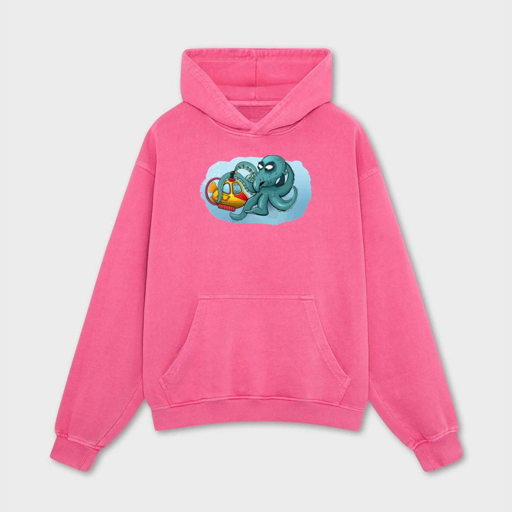Angry Octopus Attack Hoodies