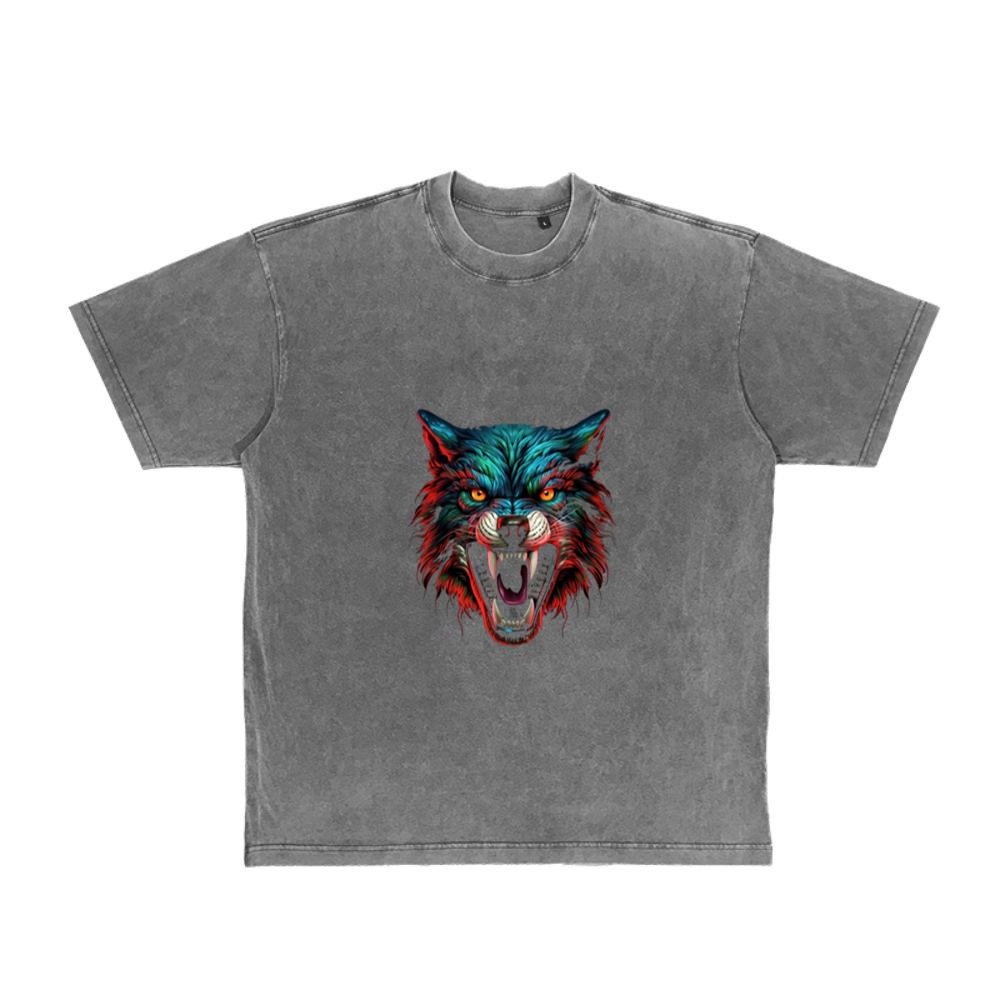 Angry Wolf Face Wolf Head Wolves Art Animal_1 T-Shirt