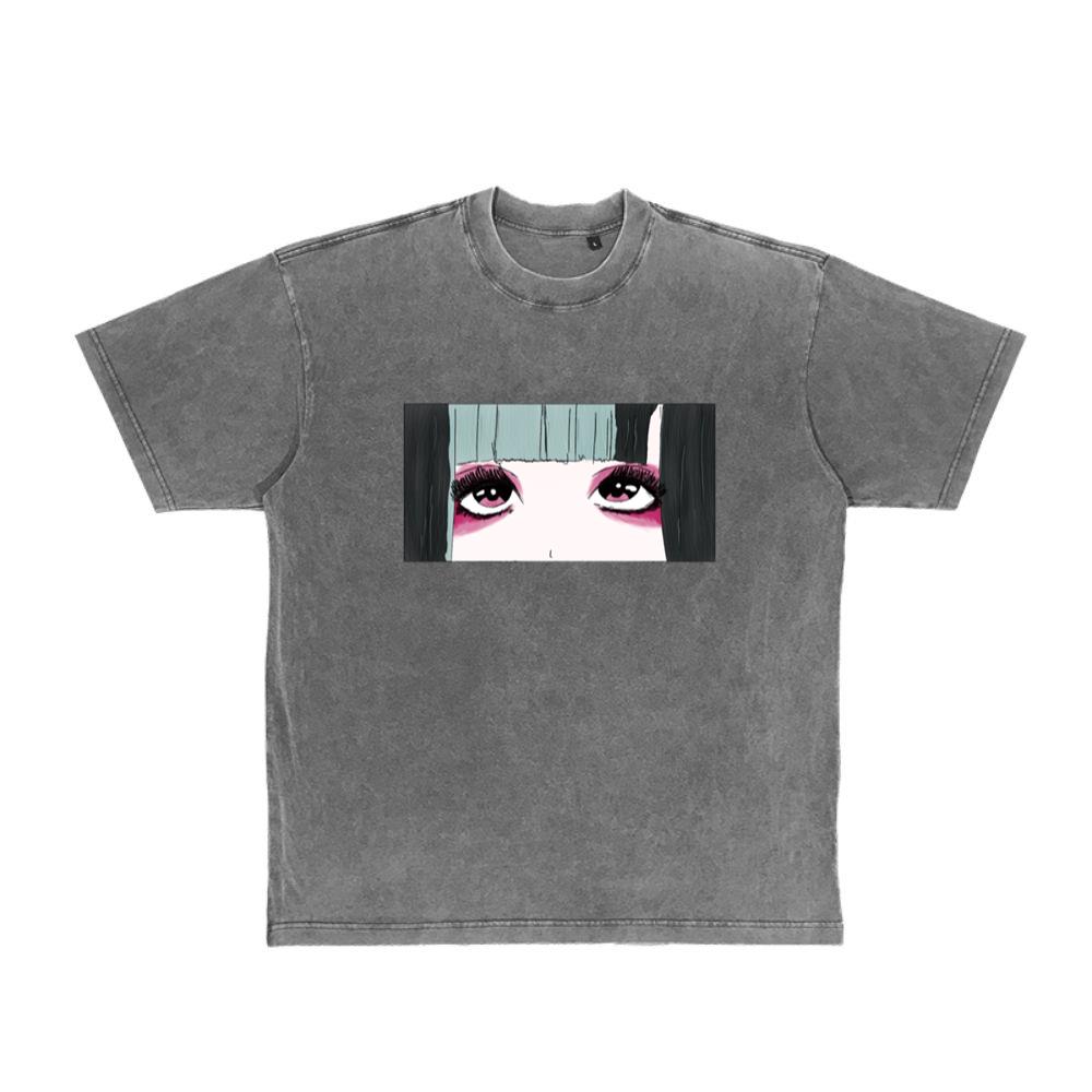 Angura Kei Dark Japanese Aesthetic Anime Girl Eyes T-Shirt