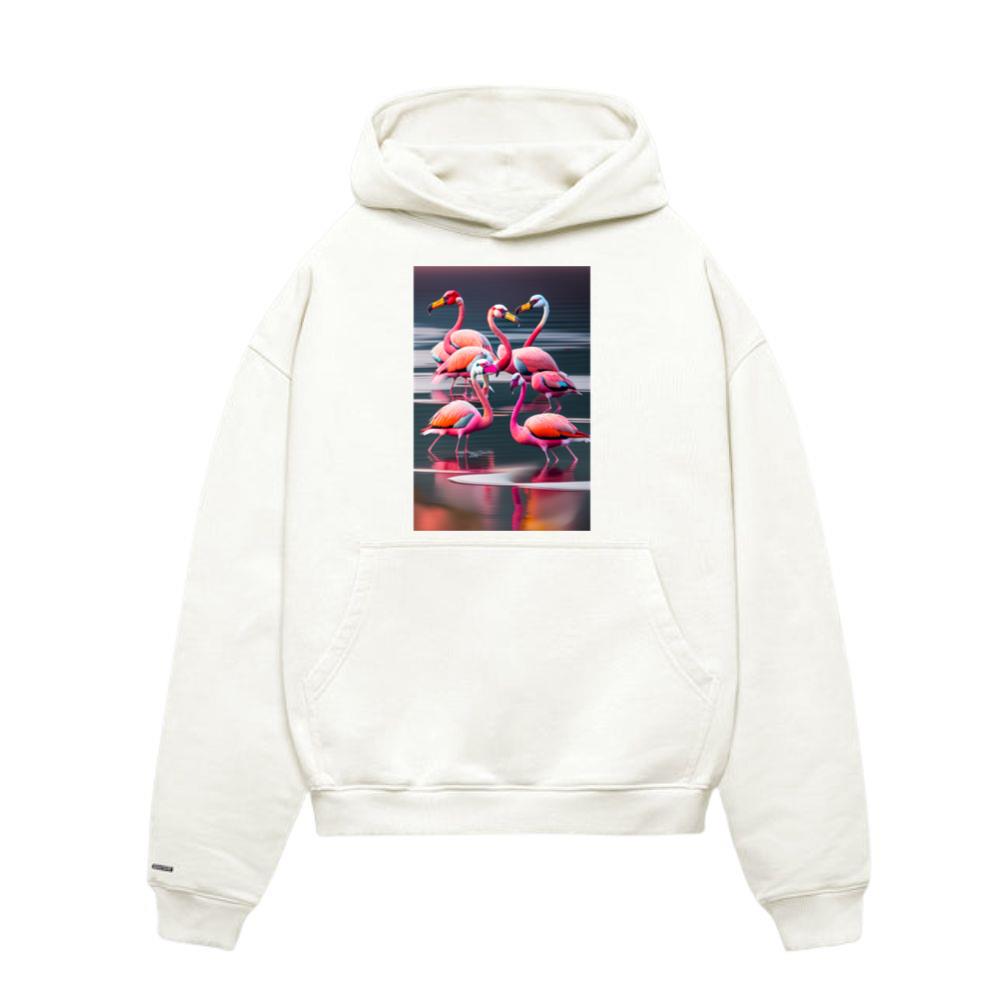 Animal _Group of Flamingos_ Design Hoodie