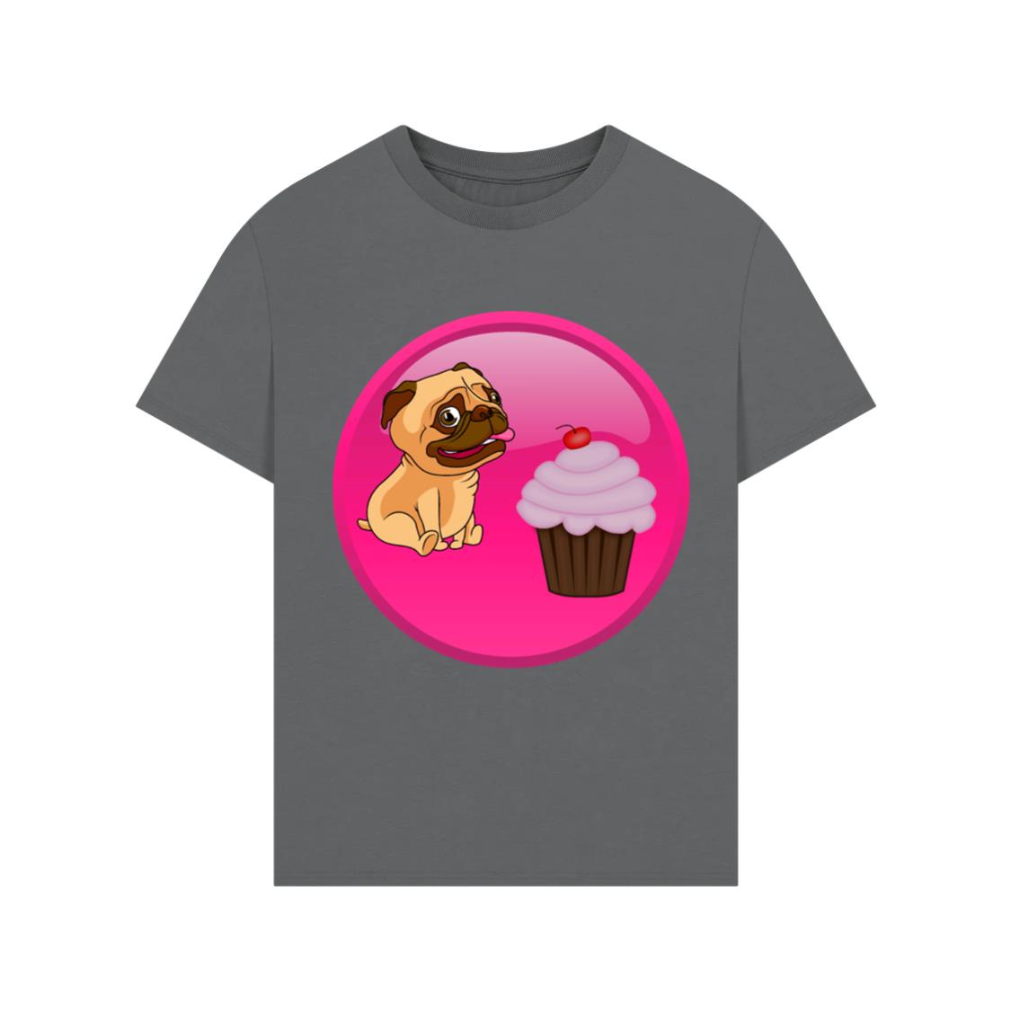 animal anime cartoon dog cupcake cherry ice-cream T-Shirt