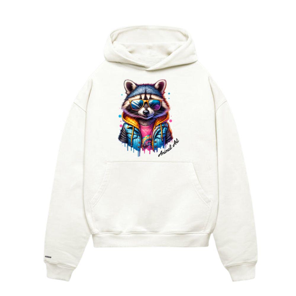 Animal Art Cool Racoon Hoodie