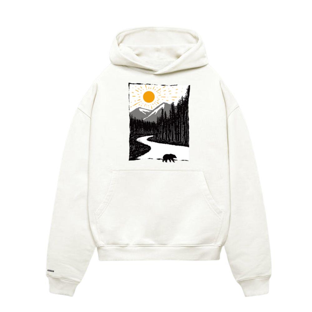 Animal bear road wild Hoodie