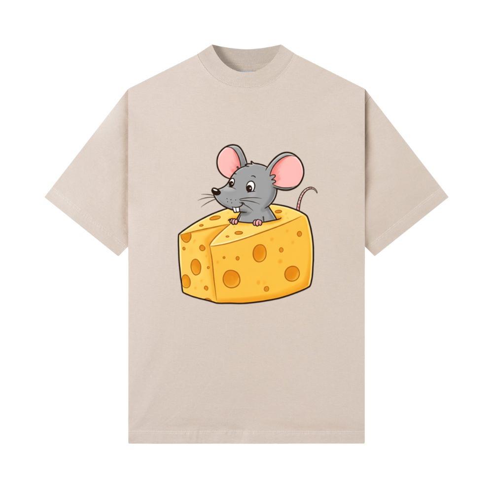 Animal cartoon mouse with cheese T-Shirts