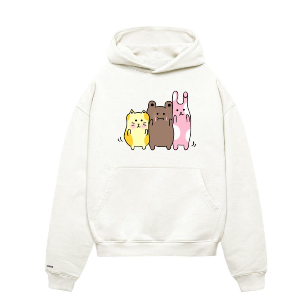 Animal design , Three cute animals . Hoodie