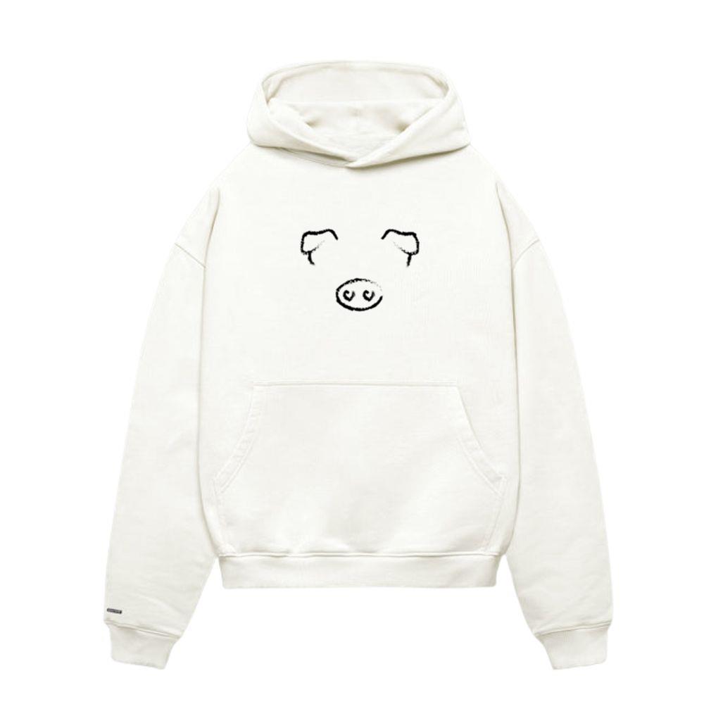 ANIMAL FACE PIG BLACK Hoodie