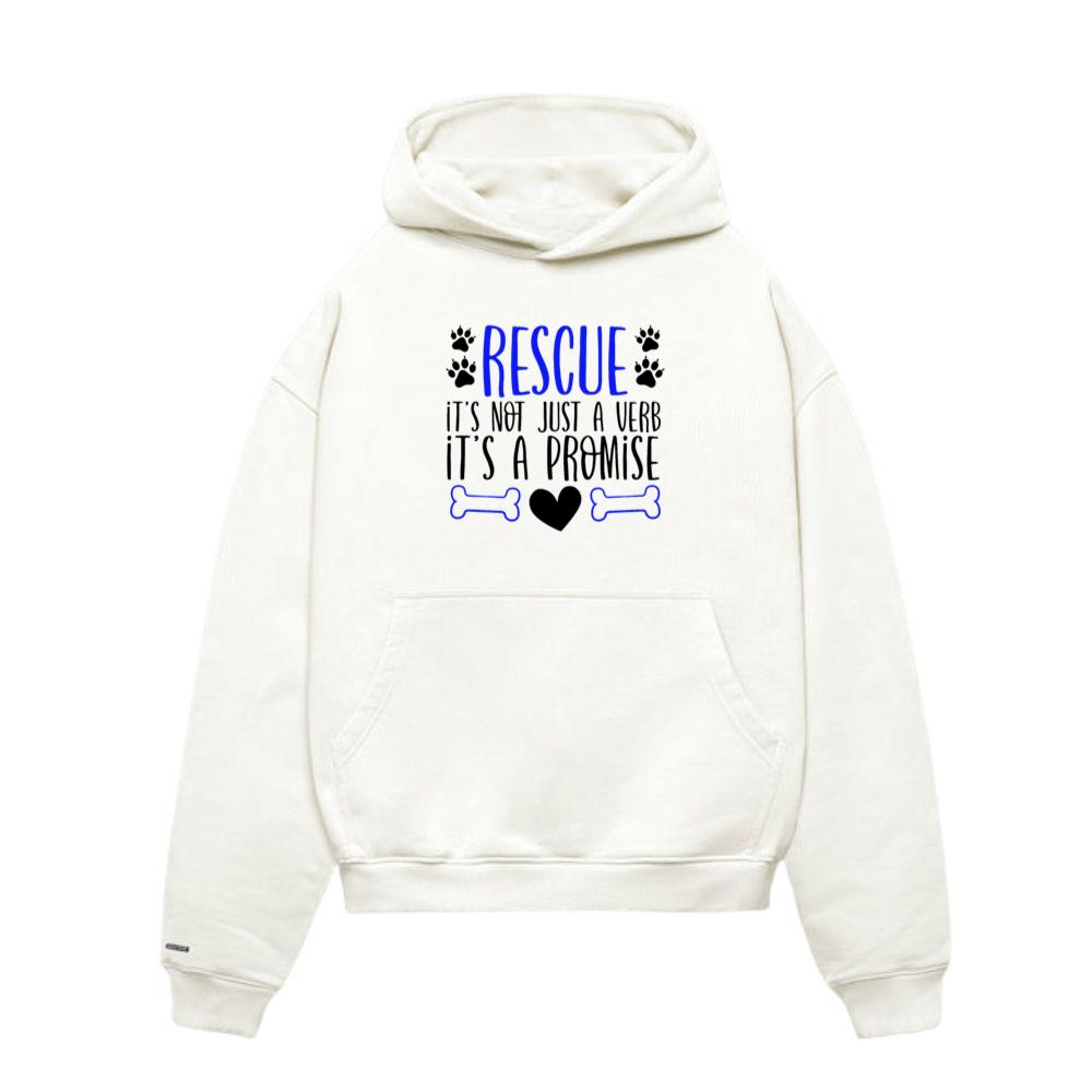 Animal Rescue Not Just a Verb It's a Promise Hoodie