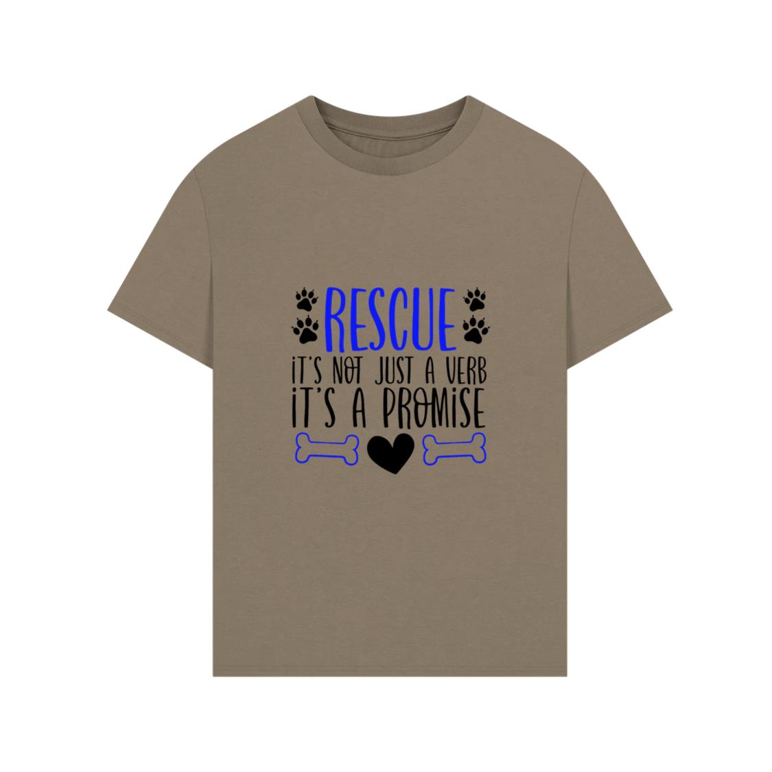 Animal Rescue Not Just a Verb It's a Promise T-Shirt