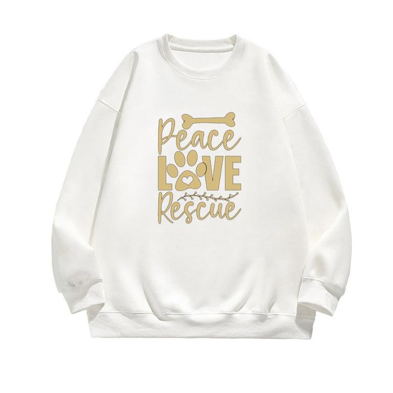 Animal Rescue Peace Love Adoption Animal Rescuer Sweatshirt