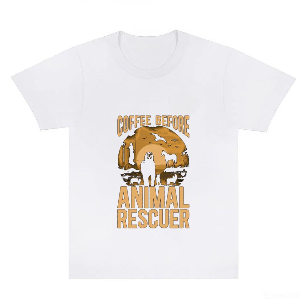 Animal Rescuer Coffee Animal Rescue Coffee Lover T-Shirt