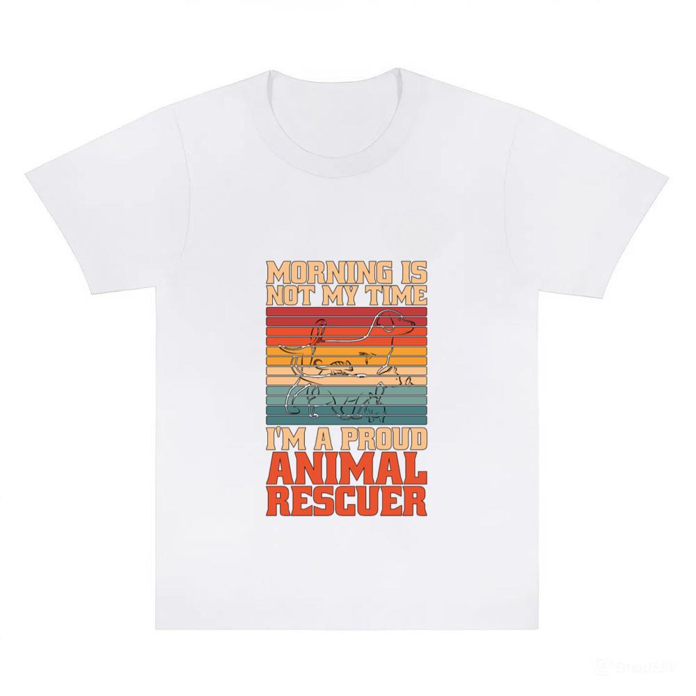 Animal Rescuer Morning Is Not My Time Animal Lover T-Shirt