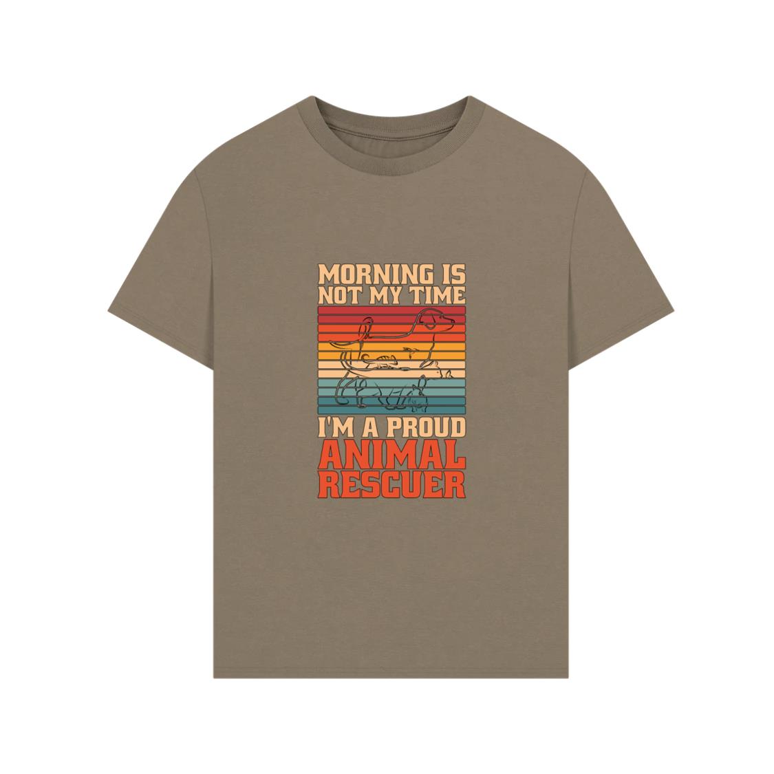 Animal Rescuer Morning Is Not My Time Animal Lover T-Shirt