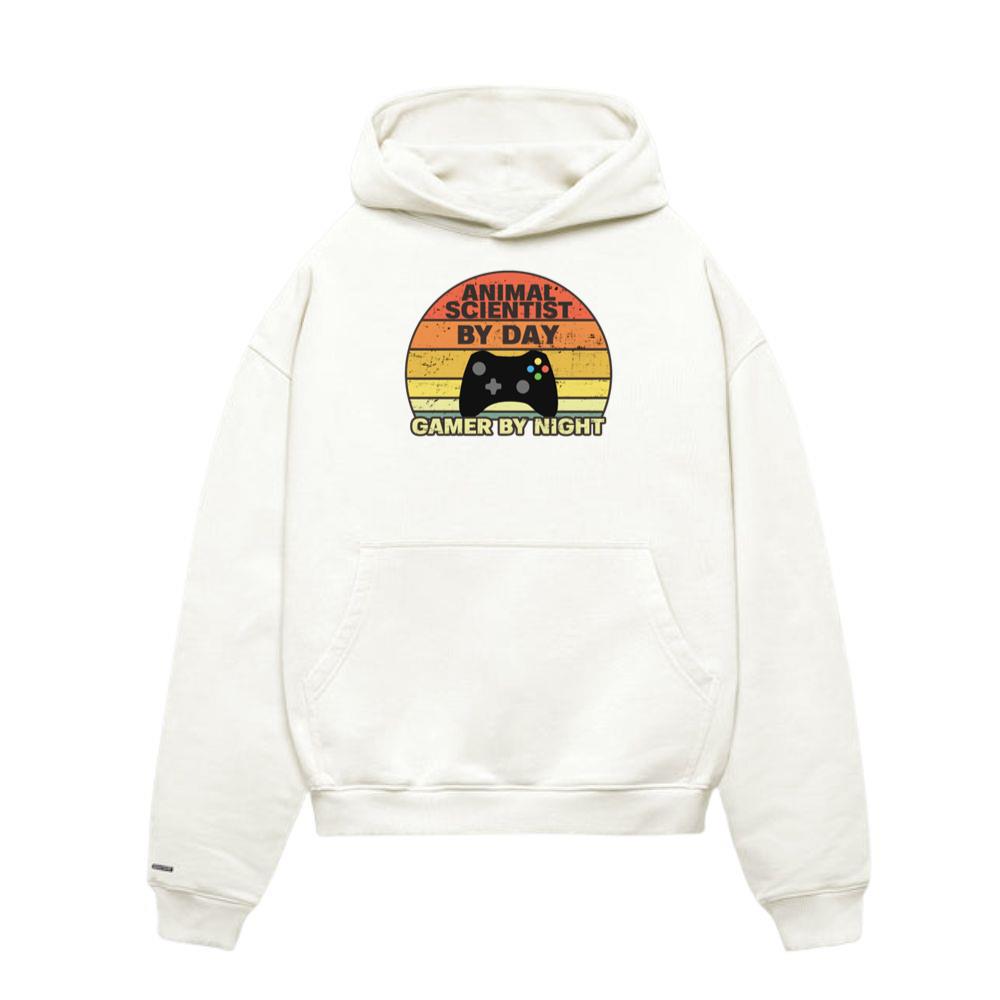 Animal Scientist Vintage 60s 70s Gaming Gift Hoodie