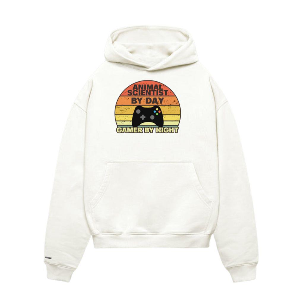 Animal Scientist Vintage 60s 70s Gaming Gift Hoodie